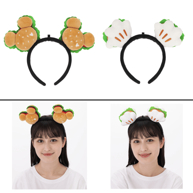 Tokyo Disneyland Hamburger Ears NWT Disney Parks Mickey Mouse Hamburger Food Headband Ears Tokyo  main image 3