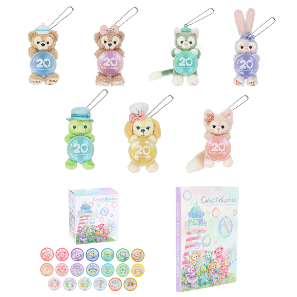 Park 20th Anniversary Duffy Strap Keychains and Patches