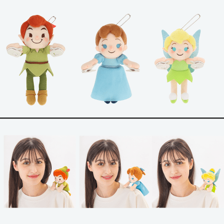 Park Peter Pan Clip Plush Keychains