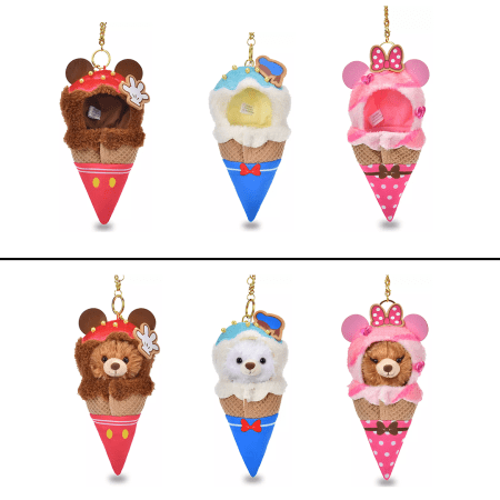 Store Ice Cream Plush Keychain Pouches